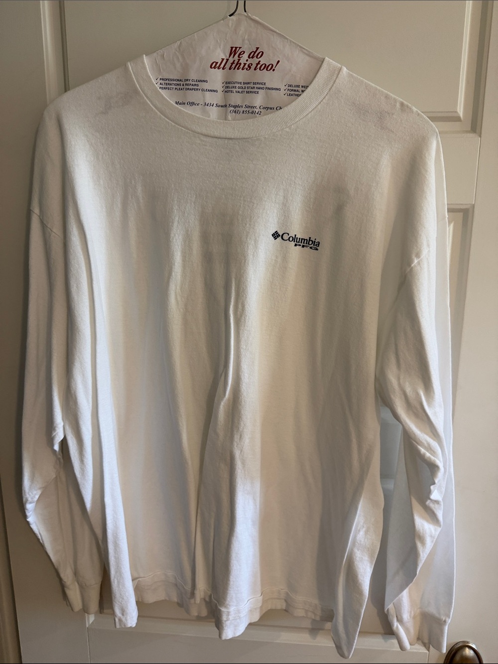 Columbia Men's White Long-Sleeve Logo Shirt